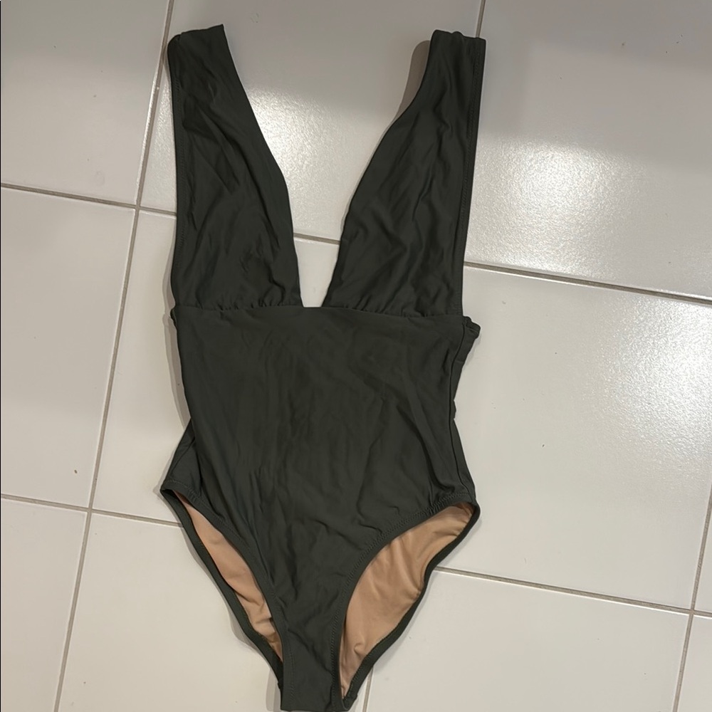 Olive Green One-Piece Swimsuit by JCrew